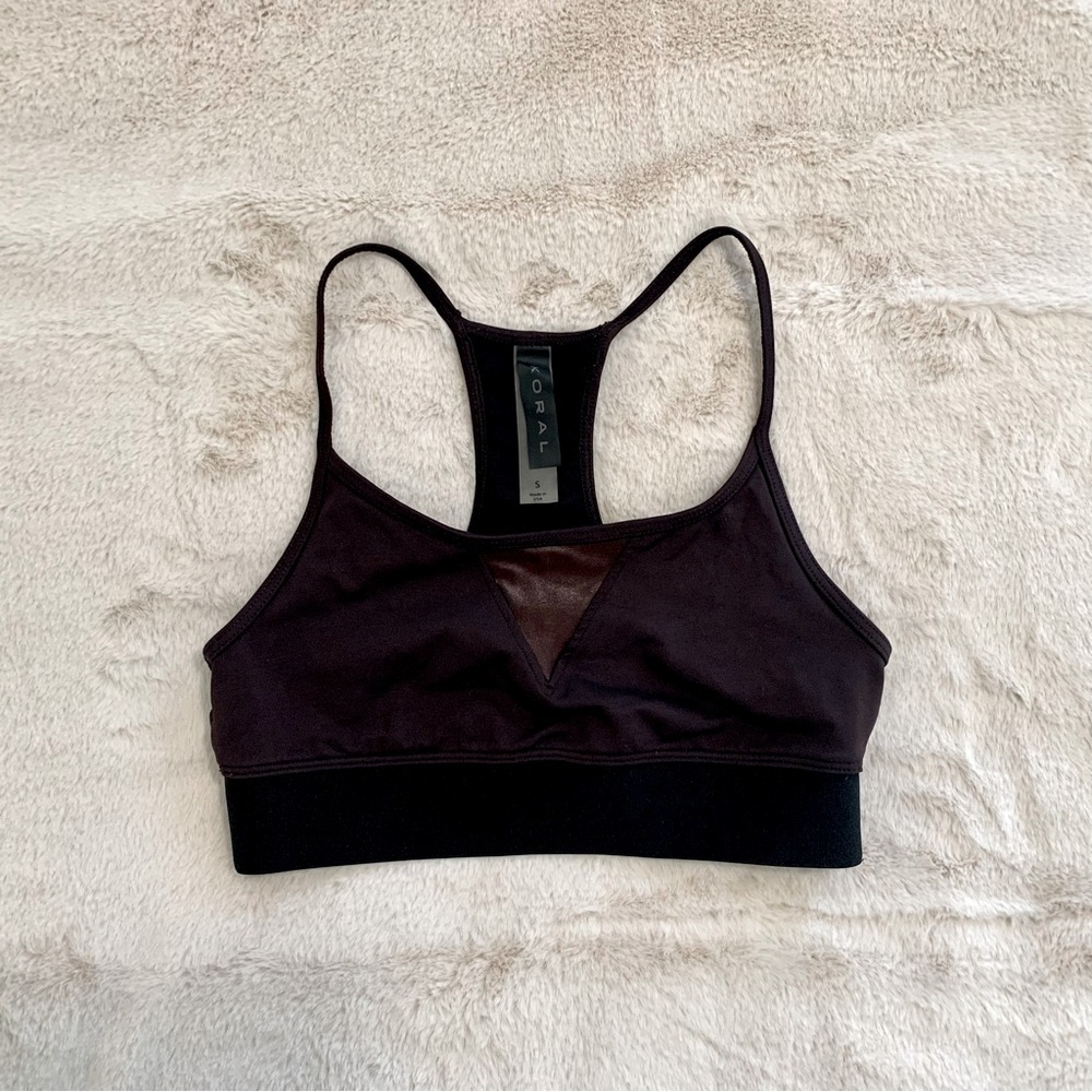 Koral Sports Bra Brown & Black Size S